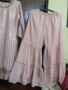 Pink Embellished Gharara Suit Combo Of Four