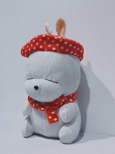 Cute Plushie with Polka Dot Scarf &amp; Beret