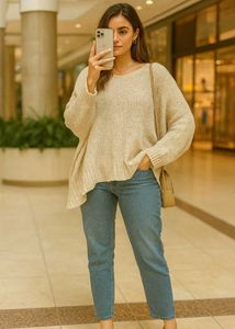 Pinterest Oversized Beige C