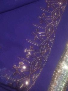 Purple Embellished Saree