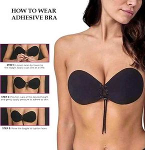 Black Silicon Stick-on Push Up Bra