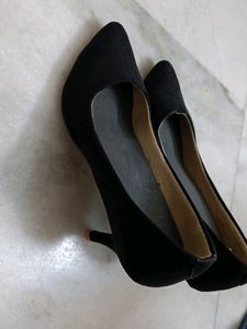Black Pencil Heels Size 40,Uk 7