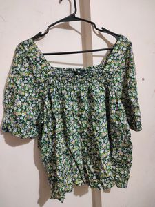 FIG Floral Print Square-Neck Top For Women