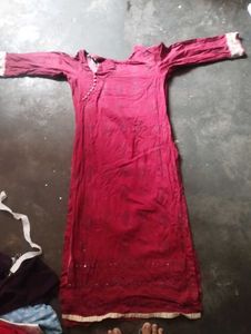Maroon Kurta suit pent