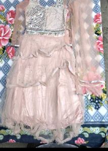 Peach Colour Lehnga Choli Dupatta