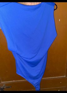 Zara Blue Fitted Bodysuit