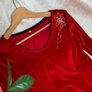 Korean Velvet Dress