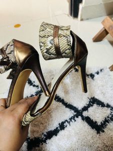 Snake Print High Heels
