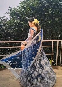 Elegant Blue Embroidered Lehenga Choli