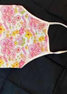 Vintage Barbie Floral Halter Top