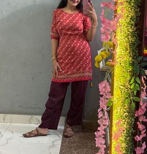 Red Printed Dress