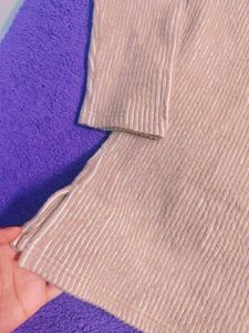 Tan Turtleneck Top
