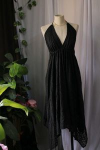 Black Halter Beach  Dress