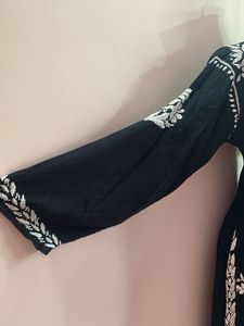 Black Embroidered Lucknowi Set