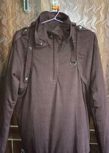 High Neck Double Zipper T-shirt