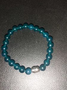 Black And Green Onyx Silver Pendant &amp; Bracelet