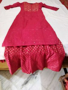 Beautiful Kurta😍 With Palazzo And Dupatta ✨