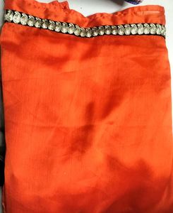 Orange Embellished Kurta