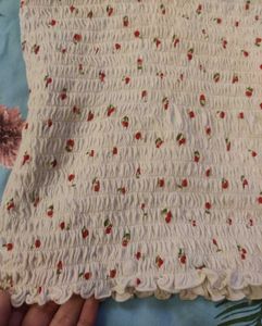 Coquette Cherry White Top