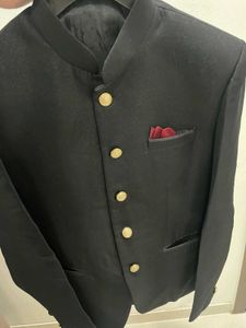 2 PIECE JET BLACK JODHPURI