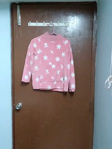 Cute Pink Star Pullover