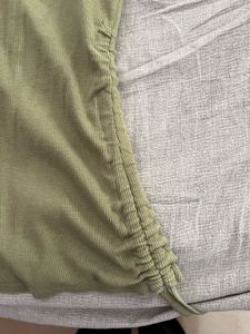 Olive Green Ribbed Fitted T-Shirt