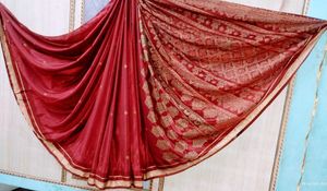Elegant Red & Gold Sari