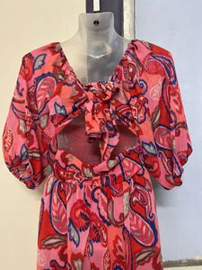 Tokyo Talkies Branded Paisley Print Dress