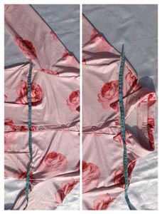 Brand New (Urbanic)Satin Floral Rose Pink Crp Top
