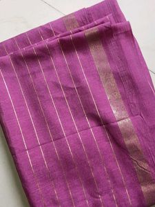 Rose &amp; Gold Striped Fabric