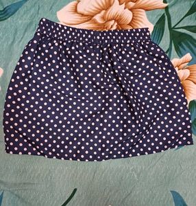Shein Elasticated Waist Polka-Dot Ruffle Skirt