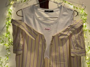 sleeveless white tank top off-shoulder Shirt