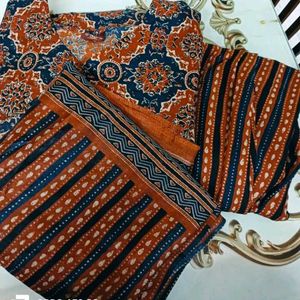 Women Viscose Rayon Kurta Pant Duppata Set