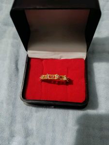 High Quality Gold Plated Geometric Ring