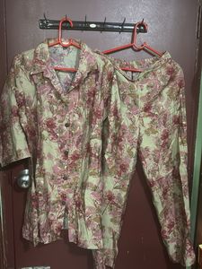 Floral Print Pajama Set