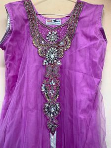 Lavendar anarkali set(not pink pure lavendar)