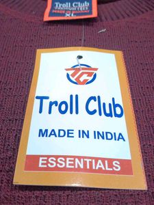 Troll Club Maroon Pullover Sweater