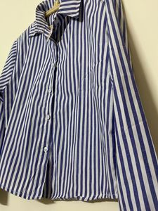 Price Drop  ‼️Blue Striped Shirt For Ladies