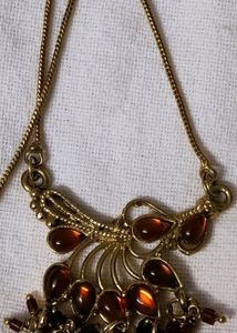 Combo - White Stones Bracelet and Kundan Chain