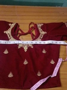 Elegant Maroon Velvet Blouse