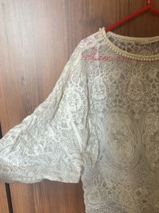 Elegant White Lace Top