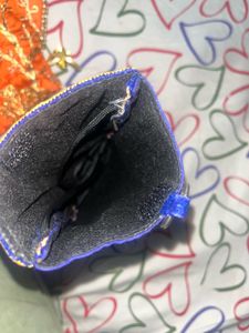 Bohemian Mirror Work Embroidered Pouch - Handmade