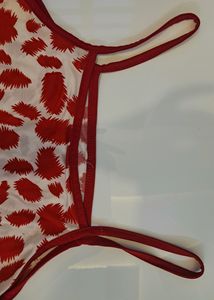 Unused White And Red Stretchable Inner