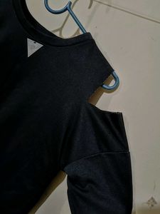 Cold Shoulder Black Dress