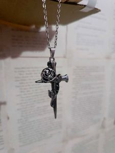 Rose Cross Necklace