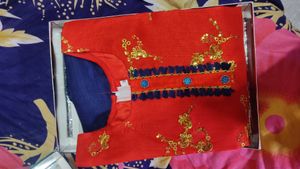 red and blue colour suit