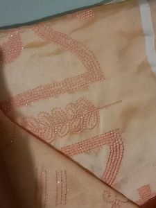 Elegant Peach silk Saree with blause