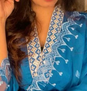 Blue Silk Kurta Set