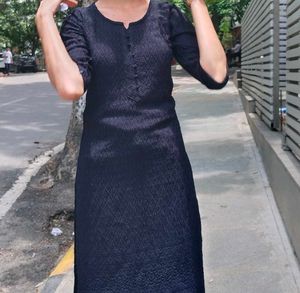 Black chikankari Kurta 🖤