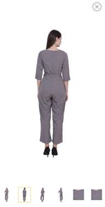 Grey Crepe Jumpsuit